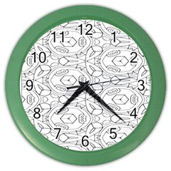 Pattern Silly Coloring Page Cool Color Wall Clocks by Amaryn4rt