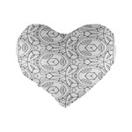 Pattern Silly Coloring Page Cool Standard 16  Premium Heart Shape Cushions Back