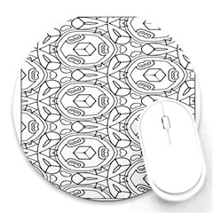 Pattern Silly Coloring Page Cool Round Mousepads by Amaryn4rt