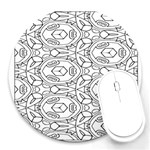 Pattern Silly Coloring Page Cool Round Mousepads Front