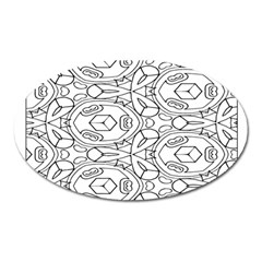 Pattern Silly Coloring Page Cool Oval Magnet by Amaryn4rt