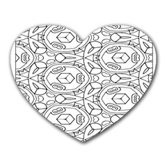 Pattern Silly Coloring Page Cool Heart Mousepads by Amaryn4rt