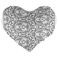 Pattern Silly Coloring Page Cool Large 19  Premium Heart Shape Cushions by Amaryn4rt