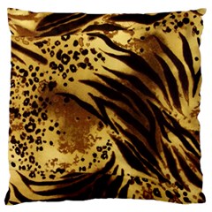 Pattern Tiger Stripes Print Animal Large Flano Cushion Case (one Side) by Amaryn4rt