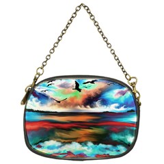 Ocean Waves Birds Colorful Sea Chain Purses (one Side)  by Amaryn4rt