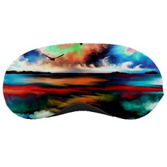 Ocean Waves Birds Colorful Sea Sleeping Masks by Amaryn4rt