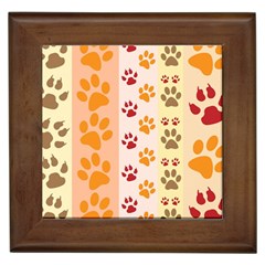 Paw Print Paw Prints Fun Background Framed Tiles by Amaryn4rt