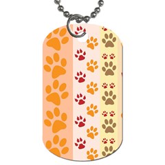 Paw Print Paw Prints Fun Background Dog Tag (two Sides) by Amaryn4rt