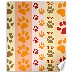 Paw Print Paw Prints Fun Background Canvas 8  X 10  by Amaryn4rt