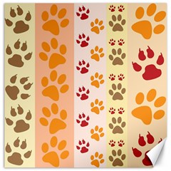 Paw Print Paw Prints Fun Background Canvas 20  X 20   by Amaryn4rt