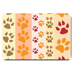 Paw Print Paw Prints Fun Background Large Doormat  by Amaryn4rt