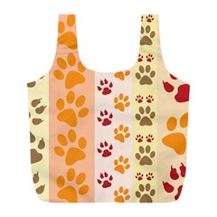 Paw Print Paw Prints Fun Background Full Print Recycle Bags (l)  by Amaryn4rt