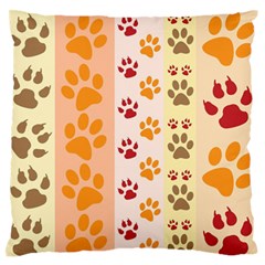 Paw Print Paw Prints Fun Background Standard Flano Cushion Case (one Side) by Amaryn4rt