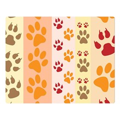 Paw Print Paw Prints Fun Background Double Sided Flano Blanket (large)  by Amaryn4rt