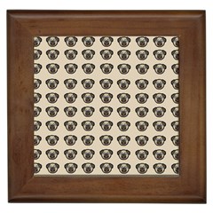 Puppy Dog Pug Pup Graphic Framed Tiles by Amaryn4rt