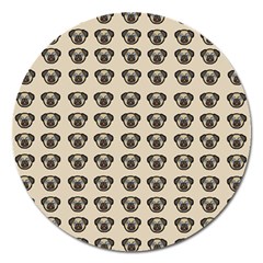 Puppy Dog Pug Pup Graphic Magnet 5  (round) by Amaryn4rt