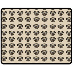 Puppy Dog Pug Pup Graphic Fleece Blanket (medium)  by Amaryn4rt