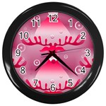 Seamless Repeat Repeating Pattern Wall Clocks (Black) Front