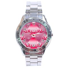 Seamless Repeat Repeating Pattern Stainless Steel Analogue Watch by Amaryn4rt