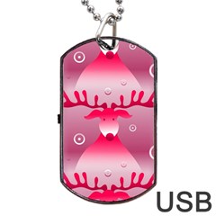 Seamless Repeat Repeating Pattern Dog Tag Usb Flash (two Sides) by Amaryn4rt