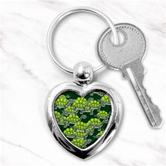 Seamless Tile Background Abstract Turtle Turtles Key Chains (heart)  by Amaryn4rt