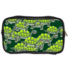 Seamless Tile Background Abstract Turtle Turtles Toiletries Bags by Amaryn4rt