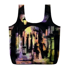 Street Colorful Abstract People Full Print Recycle Bags (l)  by Amaryn4rt