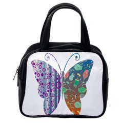 Vintage Style Floral Butterfly Classic Handbags (one Side) by Amaryn4rt