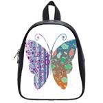 Vintage Style Floral Butterfly School Bags (Small)  Front