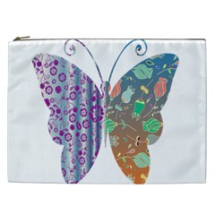 Vintage Style Floral Butterfly Cosmetic Bag (xxl)  by Amaryn4rt