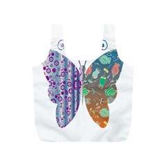 Vintage Style Floral Butterfly Full Print Recycle Bags (s)  by Amaryn4rt