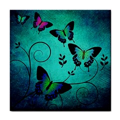 Texture Butterflies Background Tile Coasters by Amaryn4rt