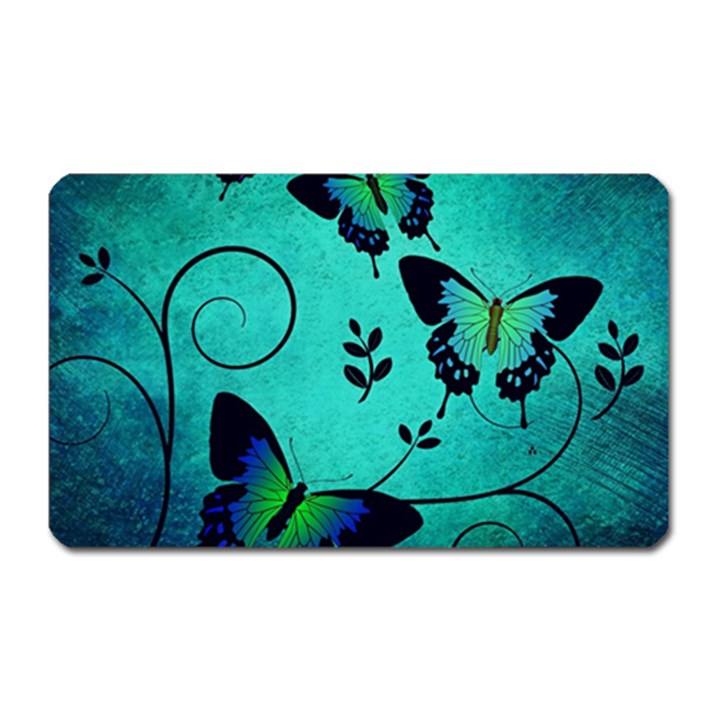 Texture Butterflies Background Magnet (Rectangular)