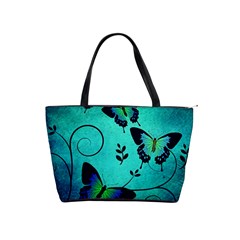 Texture Butterflies Background Shoulder Handbags by Amaryn4rt