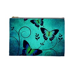 Texture Butterflies Background Cosmetic Bag (large)  by Amaryn4rt