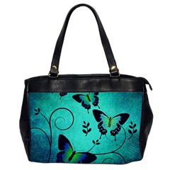 Texture Butterflies Background Office Handbags (2 Sides)  by Amaryn4rt