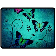 Texture Butterflies Background Fleece Blanket (large)  by Amaryn4rt