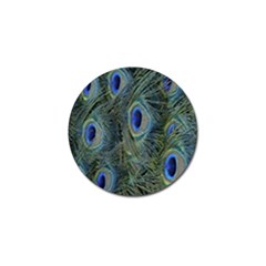 Peacock Feathers Blue Bird Nature Golf Ball Marker (4 Pack) by Amaryn4rt