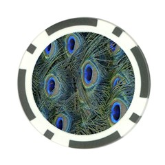 Peacock Feathers Blue Bird Nature Poker Chip Card Guard (10 Pack) by Amaryn4rt