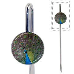 Peacock Feather Beat Rad Blue Book Mark by Amaryn4rt