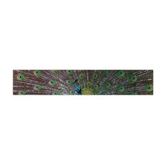 Peacock Feather Beat Rad Blue Flano Scarf (mini) by Amaryn4rt