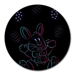 Easter Bunny Hare Rabbit Animal Round Mousepads by Amaryn4rt