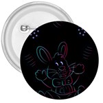 Easter Bunny Hare Rabbit Animal 3  Buttons Front