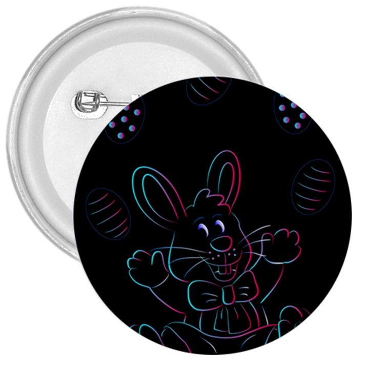 Easter Bunny Hare Rabbit Animal 3  Buttons