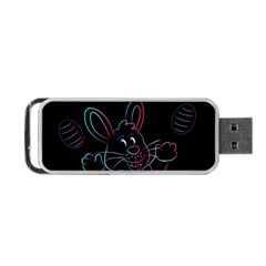 Easter Bunny Hare Rabbit Animal Portable Usb Flash (one Side) by Amaryn4rt