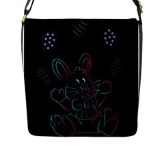 Easter Bunny Hare Rabbit Animal Flap Messenger Bag (l)  by Amaryn4rt