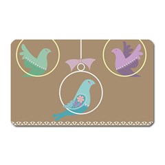 Isolated Wallpaper Bird Sweet Fowl Magnet (rectangular) by Amaryn4rt