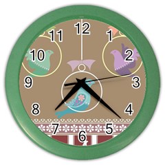 Isolated Wallpaper Bird Sweet Fowl Color Wall Clocks by Amaryn4rt