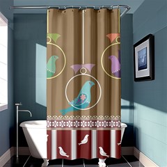 Isolated Wallpaper Bird Sweet Fowl Shower Curtain 36  X 72  (stall)  by Amaryn4rt