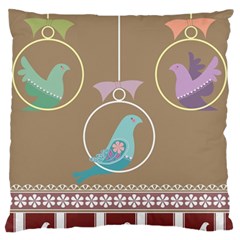 Isolated Wallpaper Bird Sweet Fowl Large Cushion Case (one Side) by Amaryn4rt